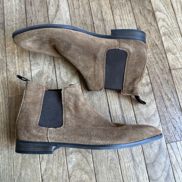 Suede Chelsea Boots‎ Ankle Slip On Pull Tab Dress Casual Style - Picture 2 of 10